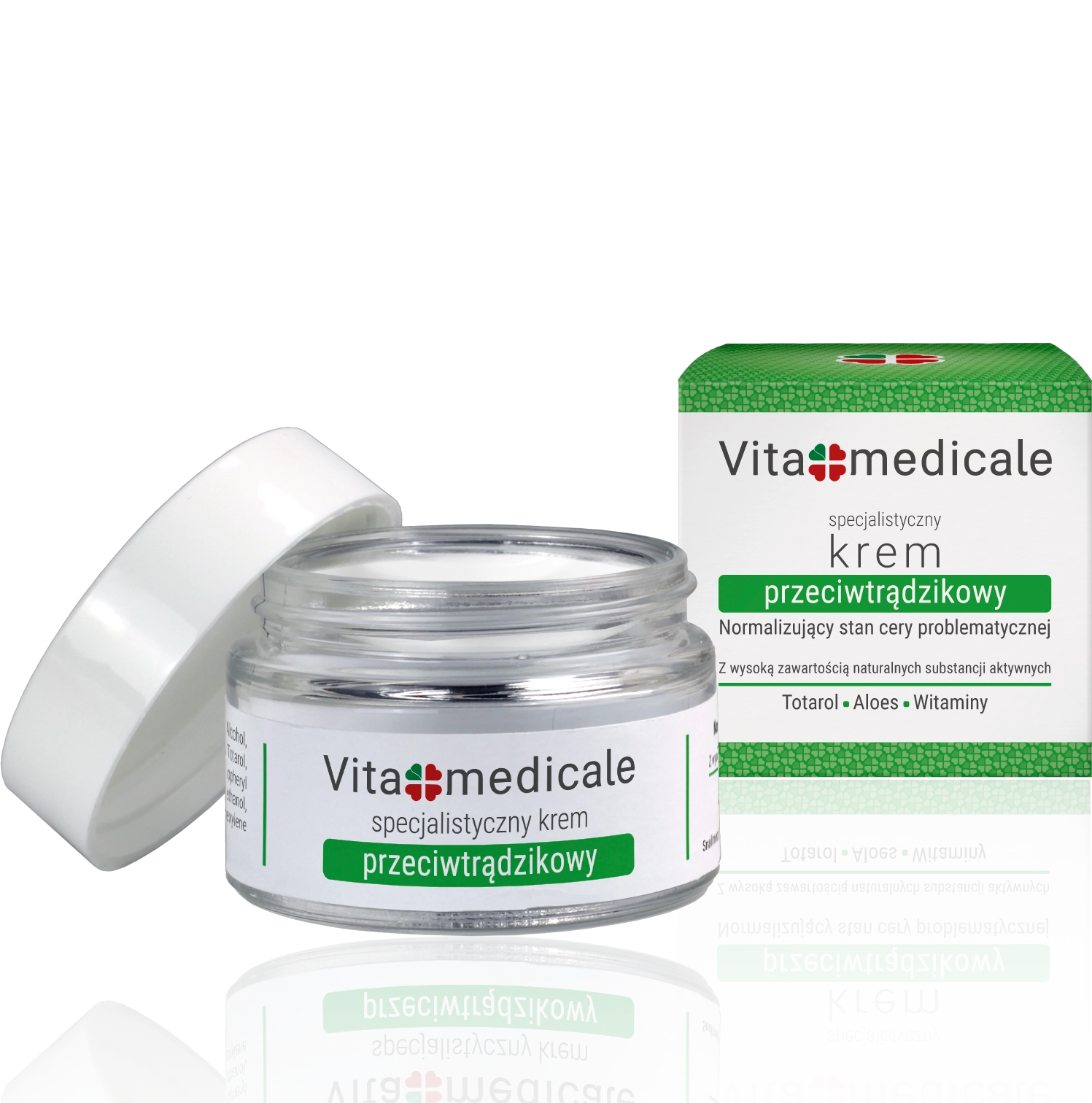 krem przeciwtrądzikowy szkło w